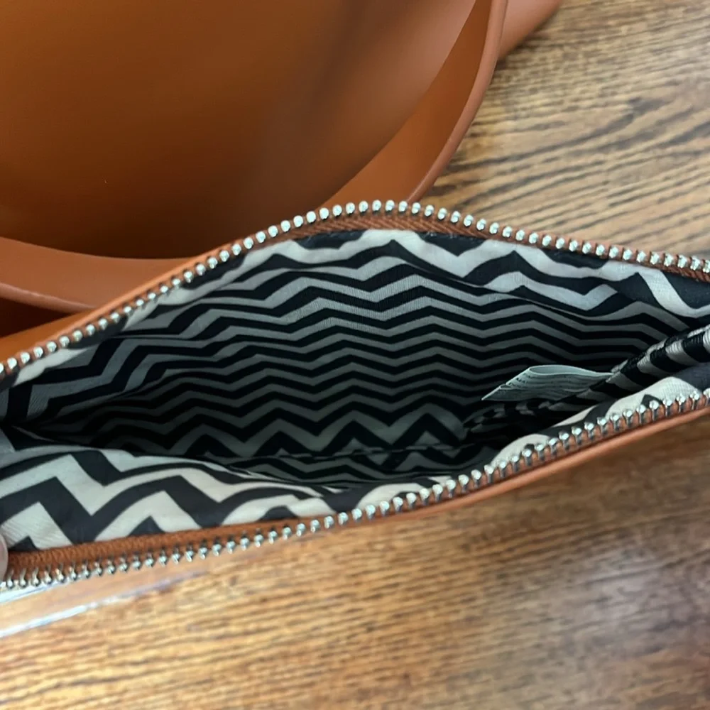 Co Lab Leather Tote Bag with Detachable Pouch